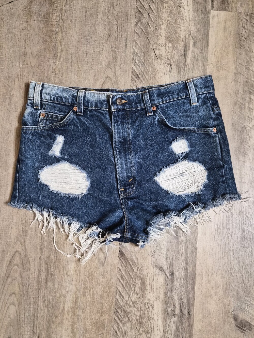 Vintage Levi’s 517 Distressed Cutoff Shorts Frayed USA W36